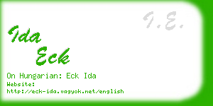 ida eck business card